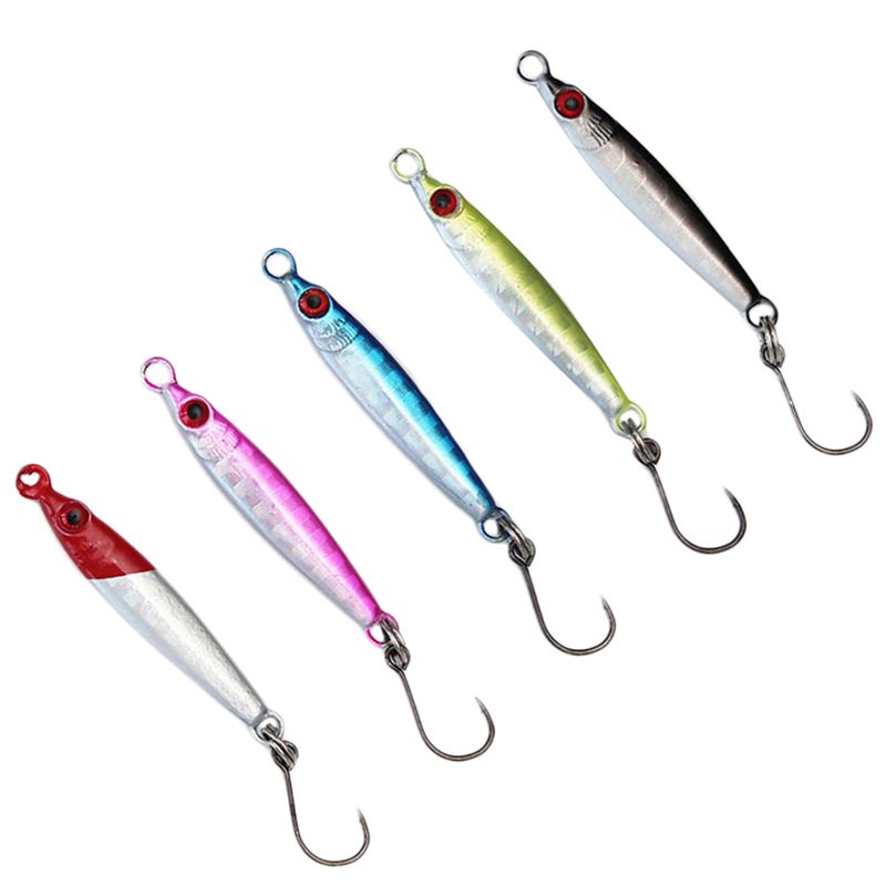 5 Pcs/Lot New Metal Jig Spoon Lure 3G/3.4Cm Artificial Bait Shore Fishing Jigging Super Hard Lead Fish Sea Bass Fishing Lure Pesca