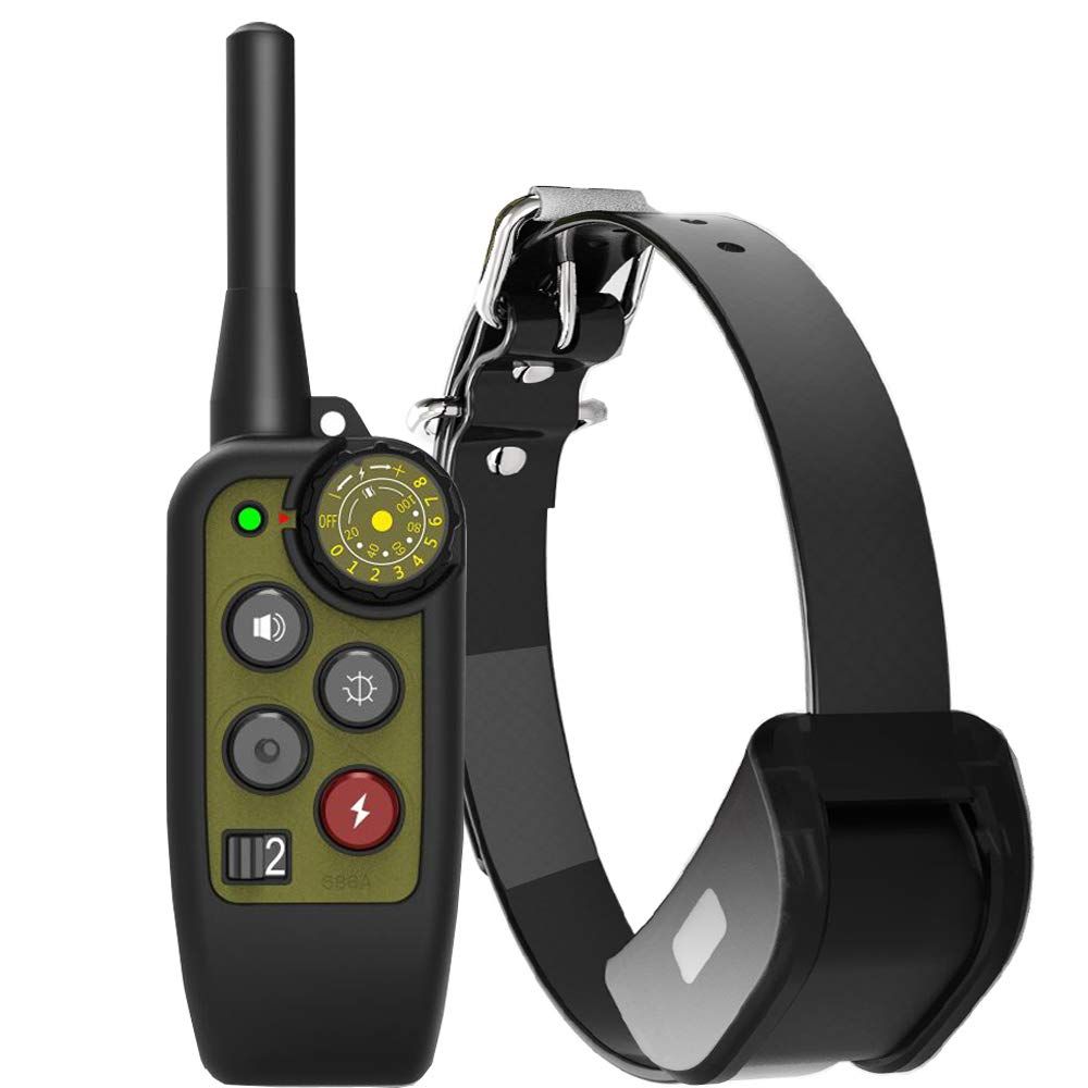 1000M Electric Shock Collar Waterproof Rechargeable Dog Training Collar for dogs All Size Beep Shock  Vibration Mode OutdoorSet M363- 1 receiver