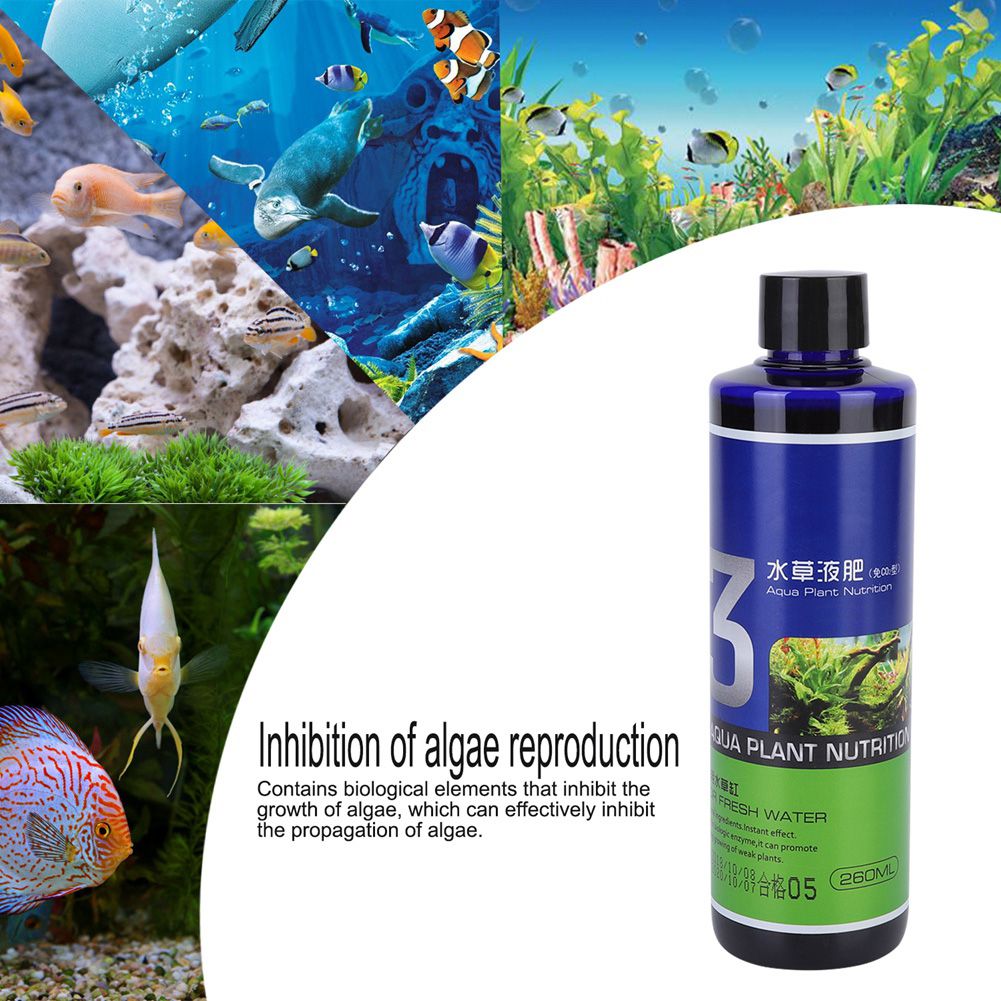 High-enriched Nutrition Water Fertilizer Nutrient Solution for Fish Tank Aquarium 260ml