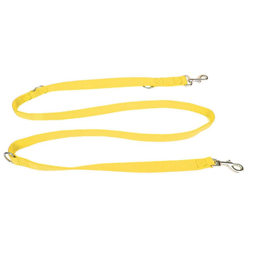 Dog Traction Rope 2m Double Buckle Nylon Flexible Pet Walking Leash with Chain