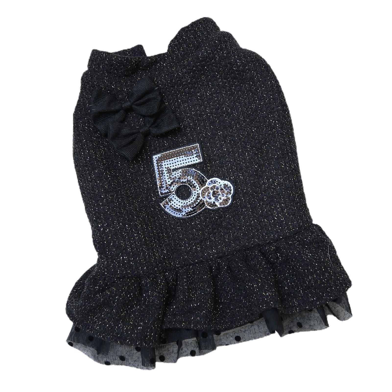 Puppy Costume Skin-friendly Sequins Style Summer Pet Dress Outfit