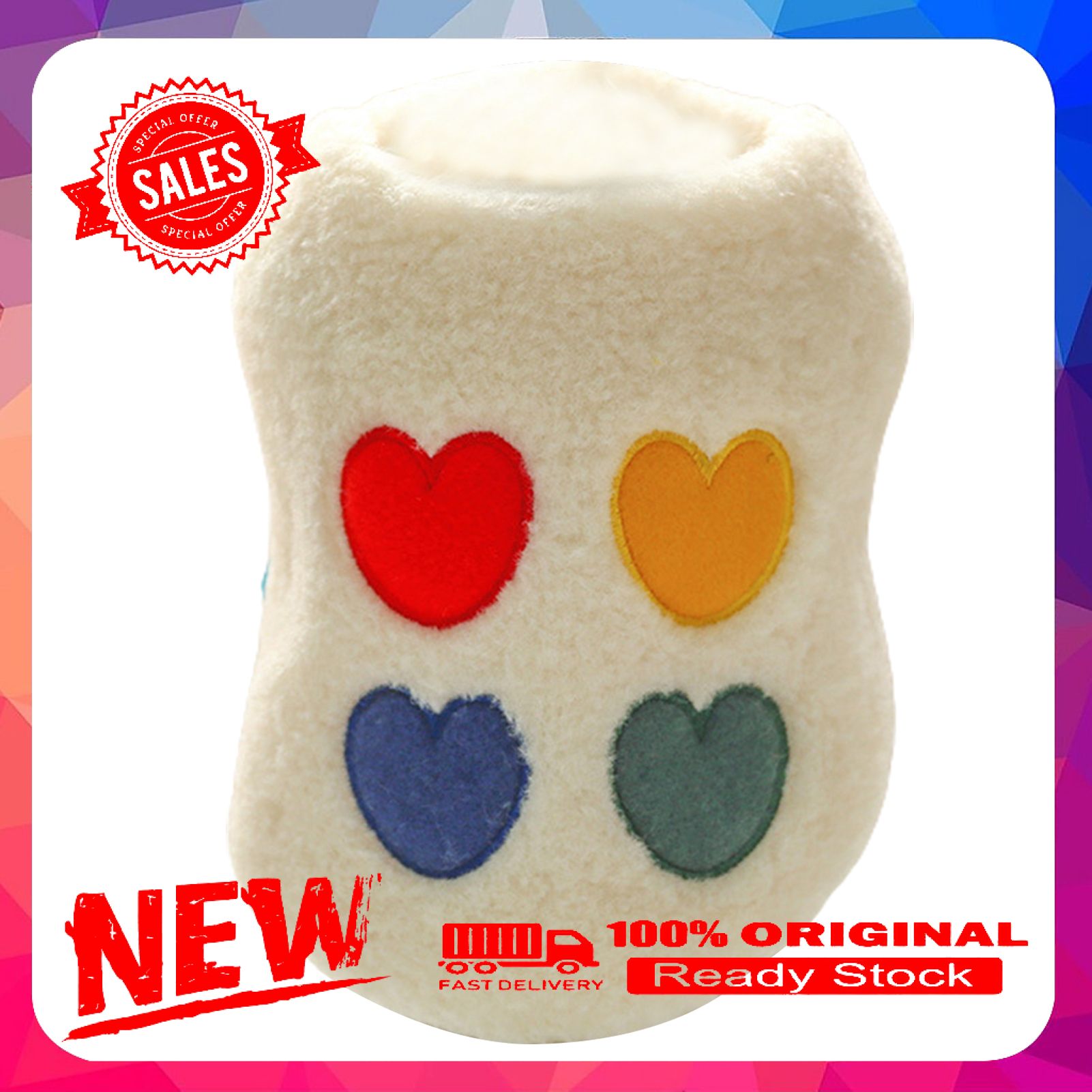 Pet Jacket Colorful Cartoon Design Keep Warm Lovely Pet Winter Vest Clothes Pet Accessories