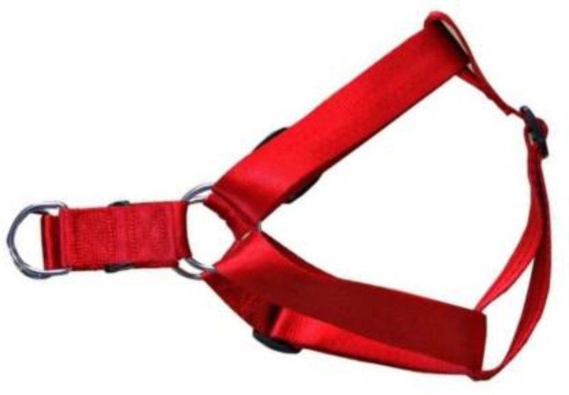 BODY BUILDING GOOD QUALITY 1 INCH RED COLOR DOG BODY CROSS BELT Dog Everyday Collar  (Medium, Red)