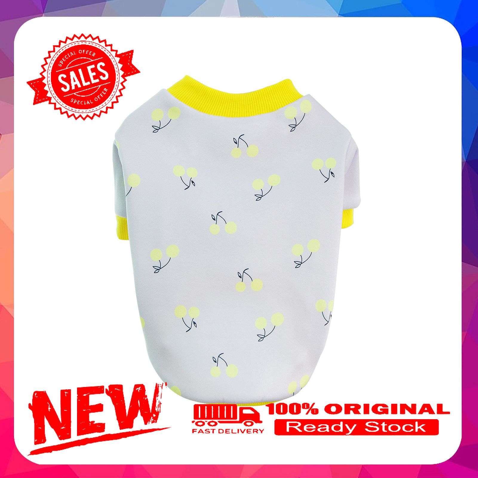 Dog Sweatshirt Cartoons Pattern All-match Soft Texture Cute Pet Dogs Sweater Clothes for Spring