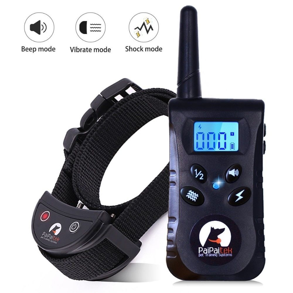 Remote Pet Training collar Beeper for  Deterrent waterproof  shock collar Electric for  agility Equipment Black with orangekey