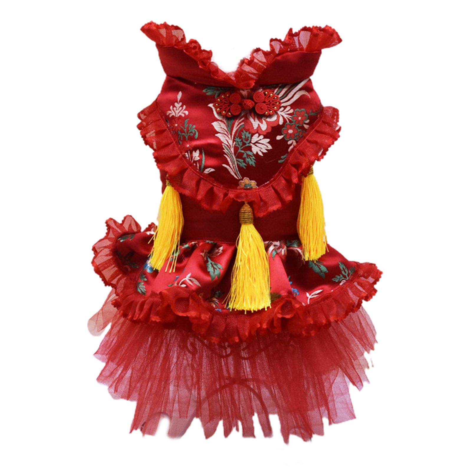Pet Skirt Flower Pattern Beautiful Pet Dog Cats Tulle Dress