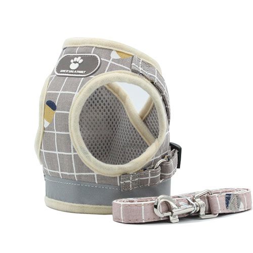 Nylon Mesh Kitten Puppy Reflective s Harness And Leash Set s Vest Harness Leads Pet Clothes For Small s