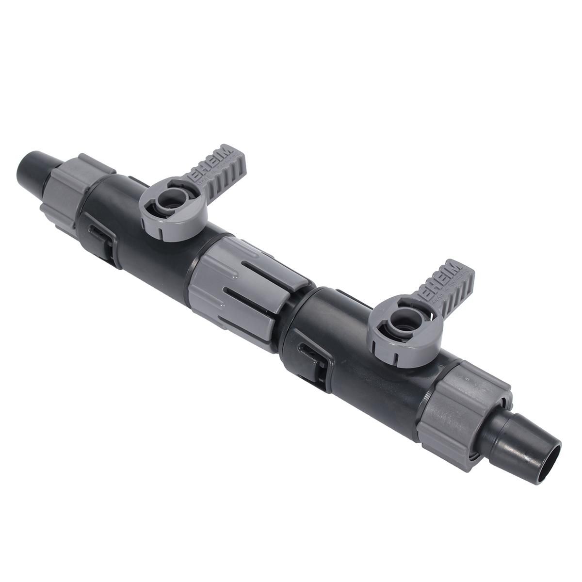 cute Aquarium Hose Tube Double Tap Connector Control Valve For Filter Canister # 16-22mm