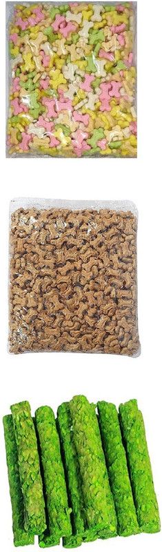 Blacknose Freshly Dog Treat (Cocoa & Mix) Biscuit And Mint Munchy Stick (Each400Gm) Pack Vegetable, Chicken, Mint 1.2 kg (3x0.4 kg) Dry Adult, New Born, Senior, Young Dog Food