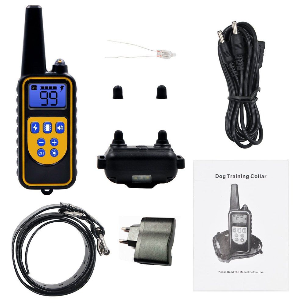 TE Electric Dog Training Collar Pet Remote Control Waterproof w/ LCD Display 880