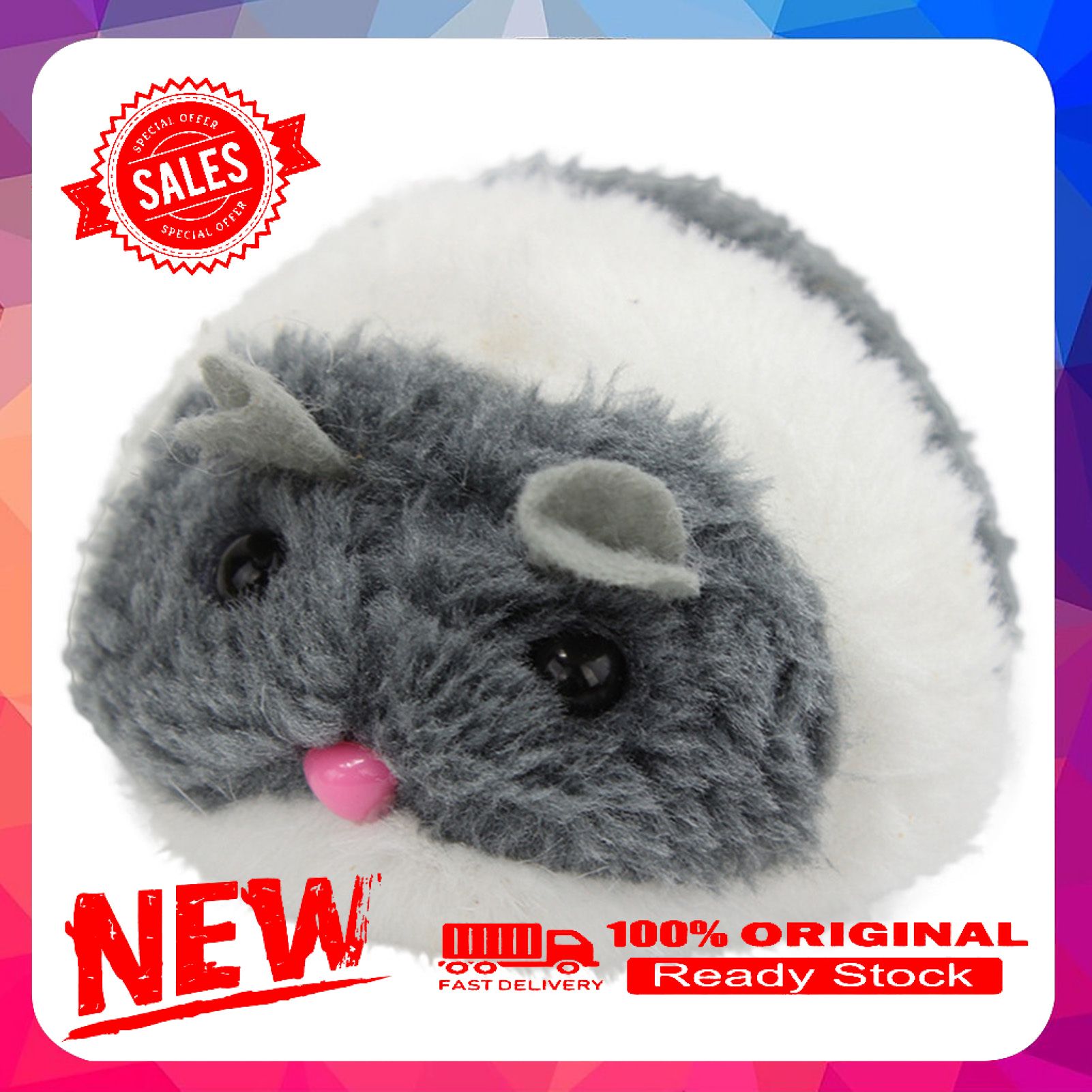 Vist Fox Plush Mouse Clockwork Toy Bite Resistant Cat Teasing Interactive Doll Pet Supply