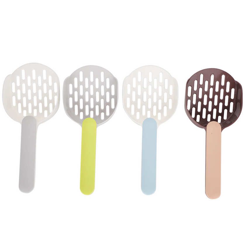 ABS Cat Litter Shovel 4PCS Back Hiding Hook Convenient Storage Semicircular Tip Pet Filter Toilet Cleaning Tool