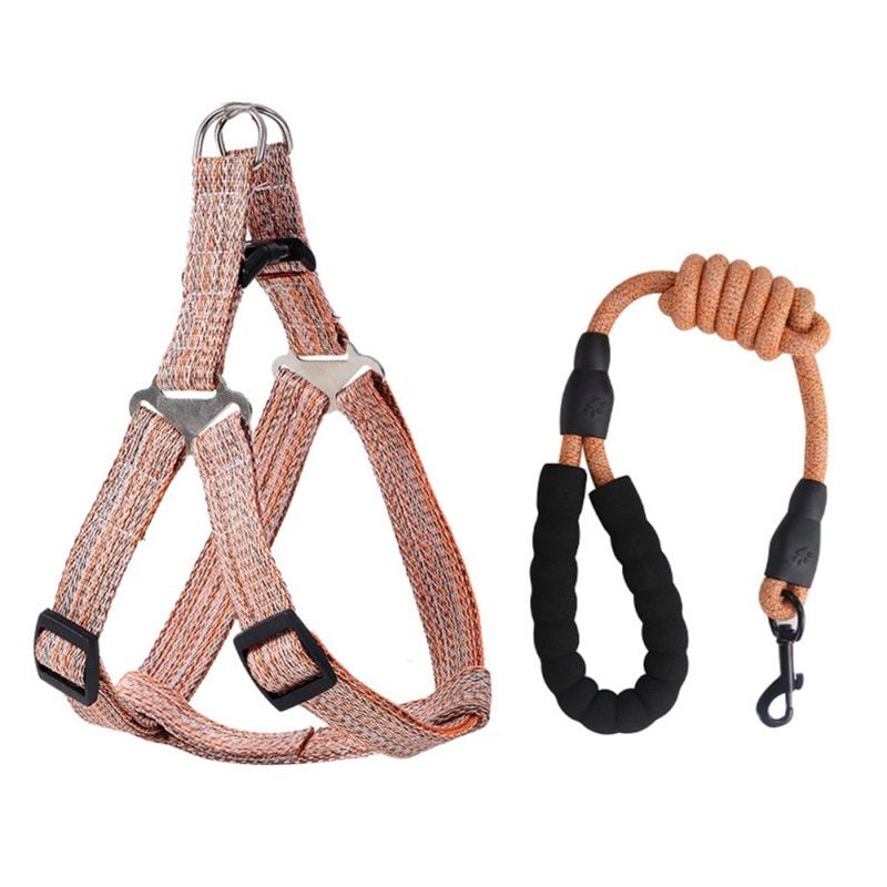 Nylon Pet  Harness No Pull Adjustable  Leash Vest Classic Running Leash S Belt for Small and Medium Large s