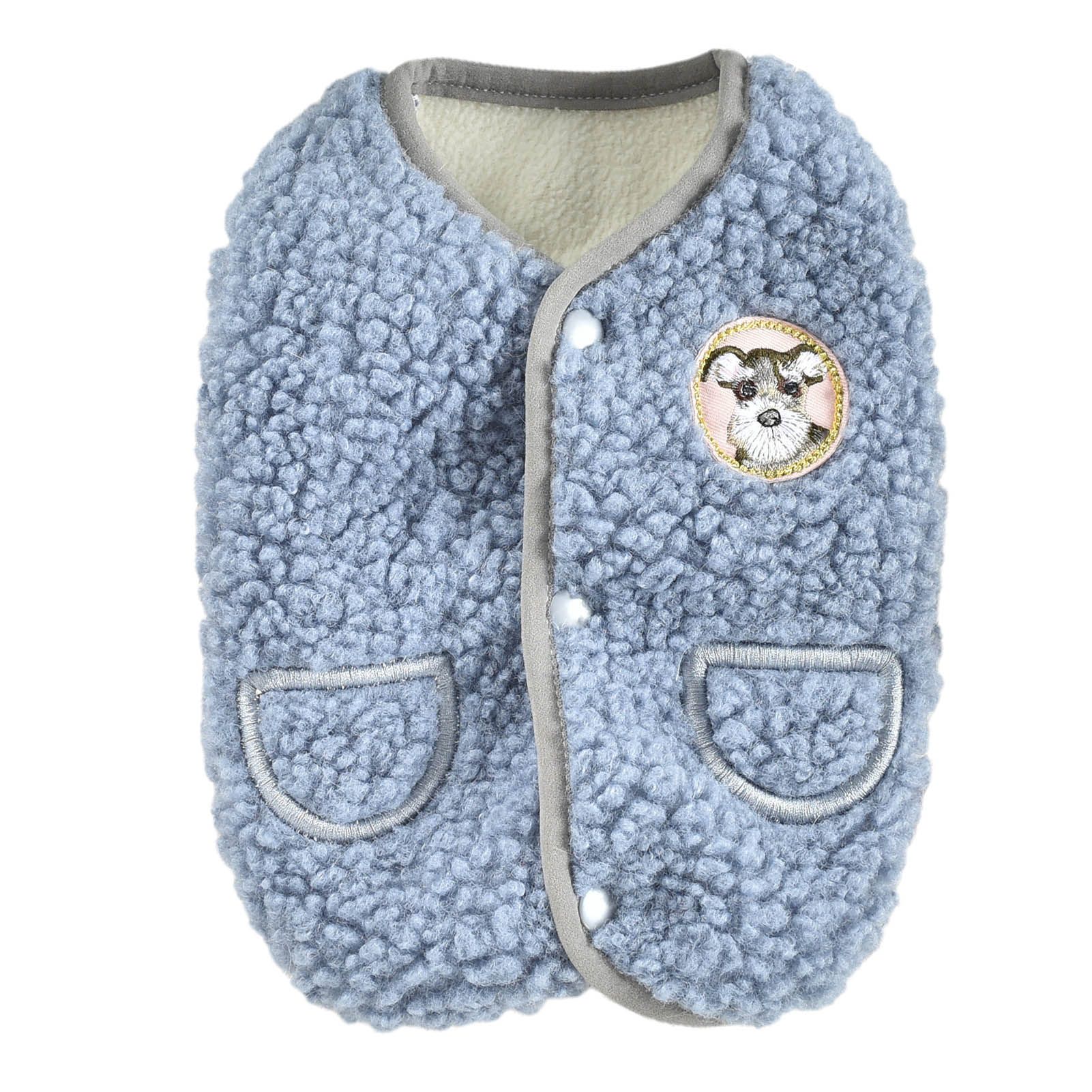 Pet Clothes Pocket Design Warm Pet Sleeveless Jacket Costume