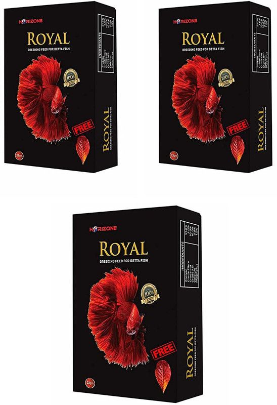 Mr Traders Royal Breeding Feed for Betta Fish, 22G pack of 3 Fish 0.022 kg Dry Senior, Young, Adult, New Born Fish Food