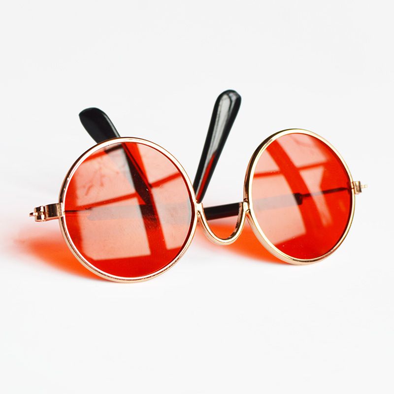 Lovely Glasses Cat Pet Products Eye-Wear Sunglasses for Small Dog Cat Pet Photos Props Accessories (Red)