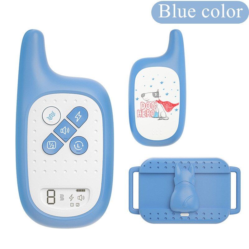 New 500m Waterproof Dog Training Collar Pet Remote Control Rechargeable Shock sound Vibration Dog Collar Remote Controller 40% 1 dog blue