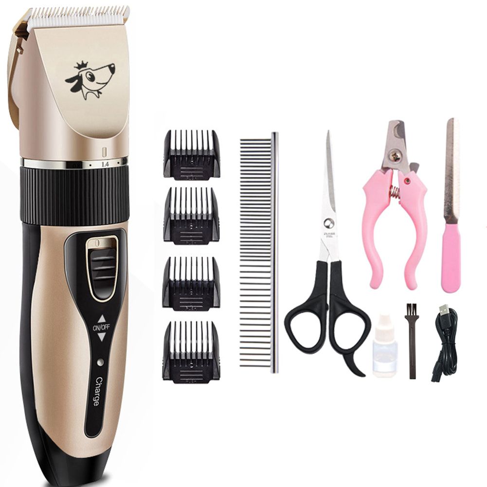 Electrical Pet Dog Cats Rechargeable Grooming Trimmer Hair Shaver Clipper Kit