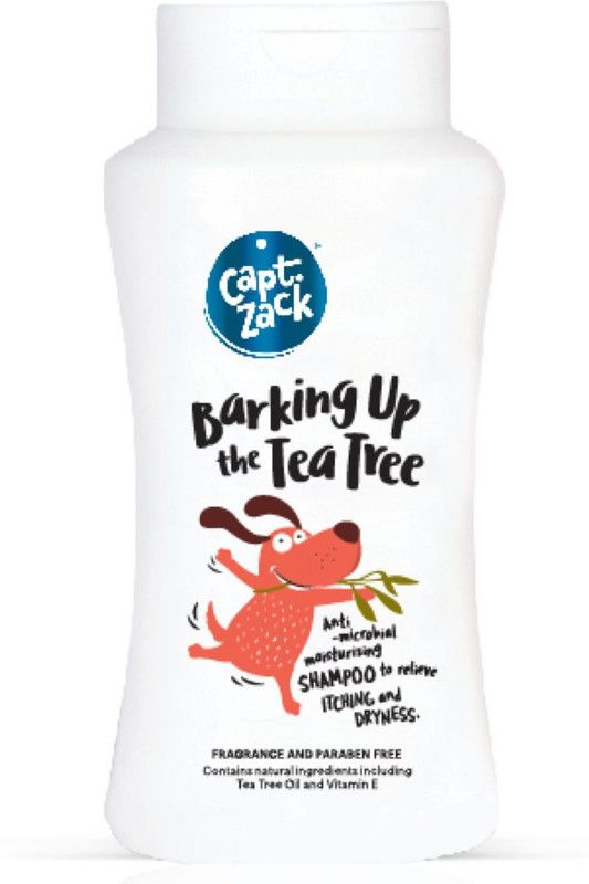 Captain Zack Barking Up the Tea Tree Anti-fungal, Anti-microbial, Anti-dandruff, Anti-itching Artificial Fragrance Free Dog Shampoo  (200 ml)