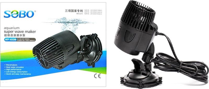 SOBO Wave Maker WP-400M | Power: 15W (F MAX: 10000L/Hr) | Ideal Water Circulator | High Performance | Low Energy Consumption | Quick & Easy Maintenance | Water Aquarium Pump  (231 cm)