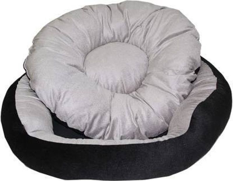 zoya products ULTRA SOFT AND LUXURIOUS EXPORT QUALITY REVESIBLE BED FOR DOG AND CAT 4XL Pet Bed  (GRY, BLACK)
