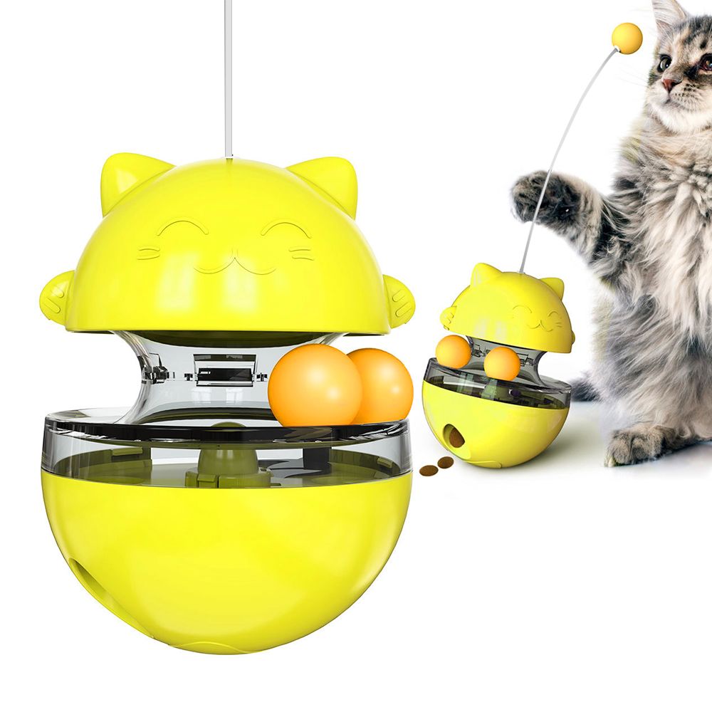 Cat toys Food Dispensing Ball Cat Tracks Tumbler Treat Ball Cat Feeder Circle Track with Moving Balls for Cat Pet