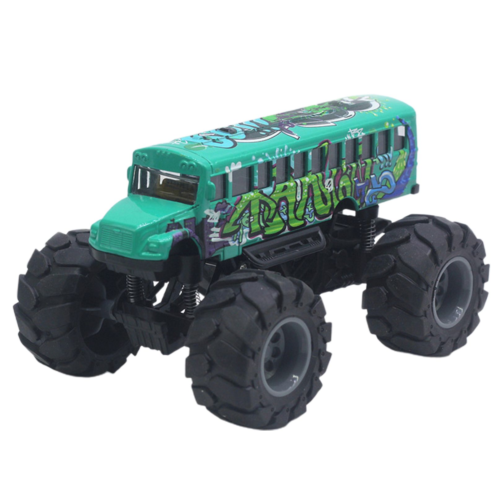 Childrenworld Pull Back Car Excellent Workmanship Big Wheel School Bus Mini Vehicle Toy