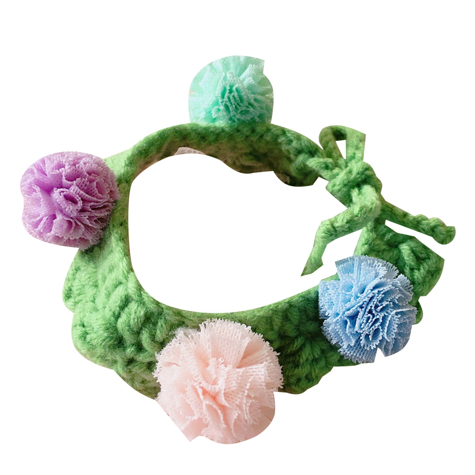 Pet Choker Lace-up Design Pet Apparel Knitted Outfit