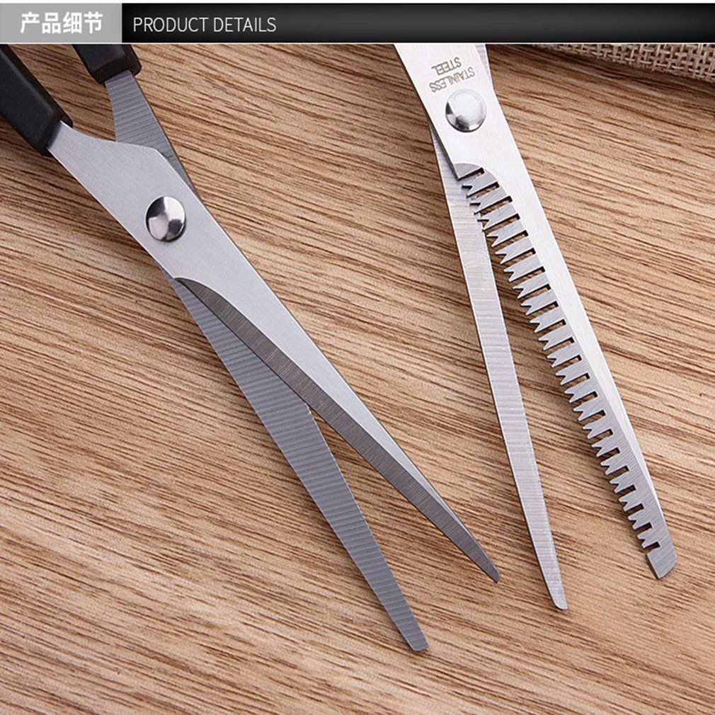 3 Pcs/Set Pet Hairdressing  With Comb Home Salon Dogs Cat'S Shears Black