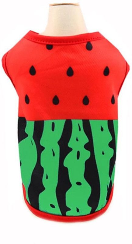 PETANGEL T-shirt for Dog, Cat  (Red, Green)