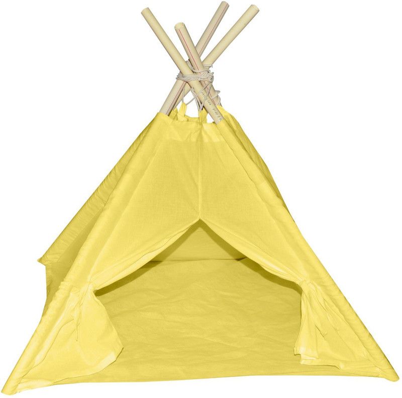 Creative Textiles Tent House for Cat & Dog | Tent House For Pet |Pet Tent House | Yellow Dog, Cat House
