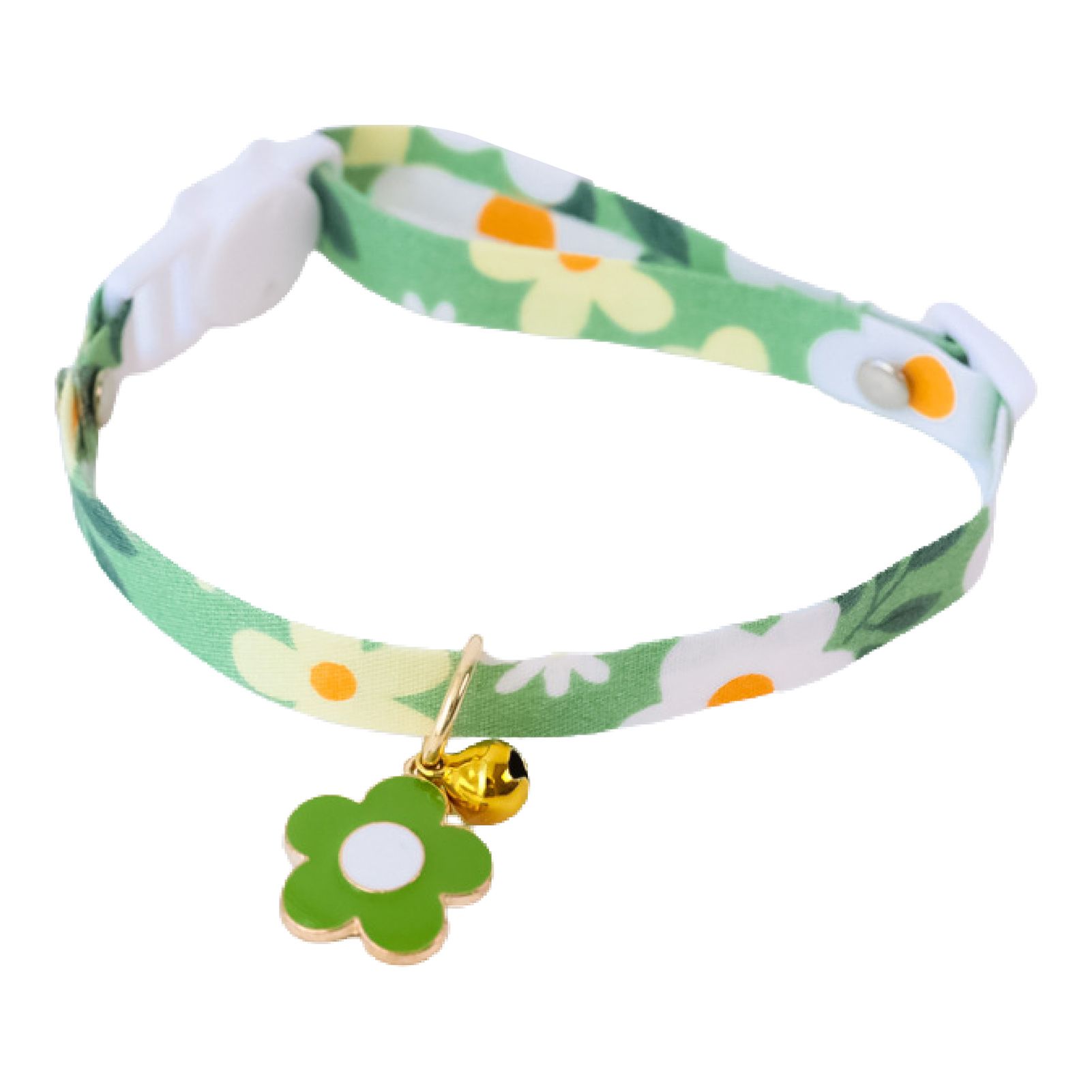 Dogs Collar Flower Pattern Puppy Collar with Bell