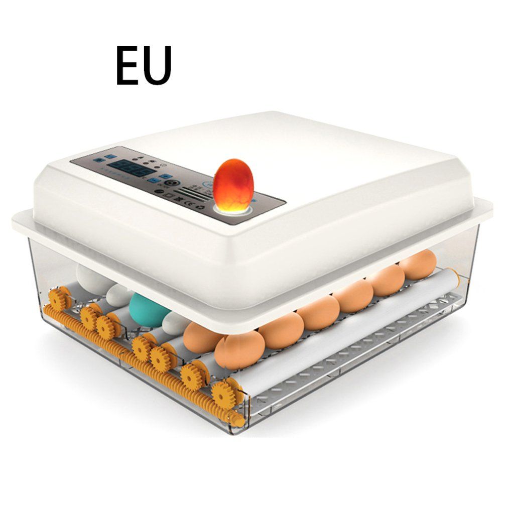 16 Eggs Digital Automatic Mini Incubator With Turner For Turkey Goose Quail White Eu