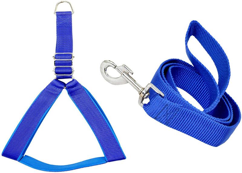 ADIOS Good Quality 1.25 inch Blue Dog Body Harness Belt for Big Dogs Dog Harness & Leash  (Large, Blue)