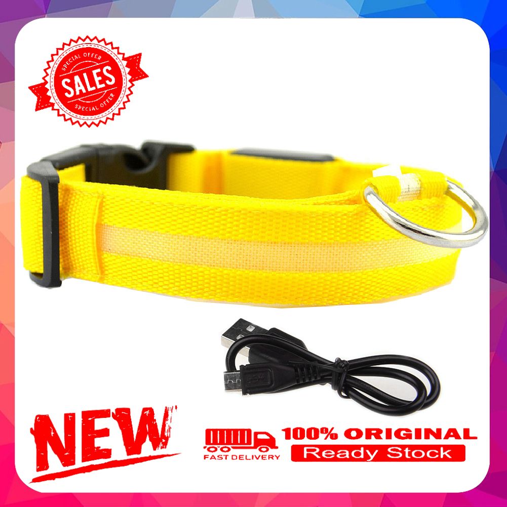 Miss cherry Pet Dog Puppy Anti-lost USB Rechargeable Flashing LED Light Collar Necklace