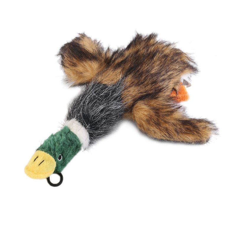 Cute Pet Dog Puppy Stuffed Squeaking Toy Plush Honking Duck Puppy