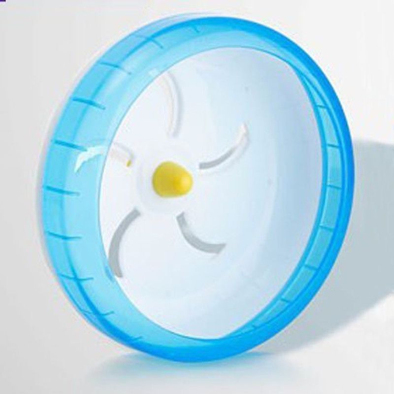 Sage Square 17.5 cm Jumbo Cage Attachment with Base Running Cum Jogging Cum Exercise Wheel for Hamster/Dwarf / Gerbil/Mice / Mouse (Blue) Plastic Tough Toy For Mouse