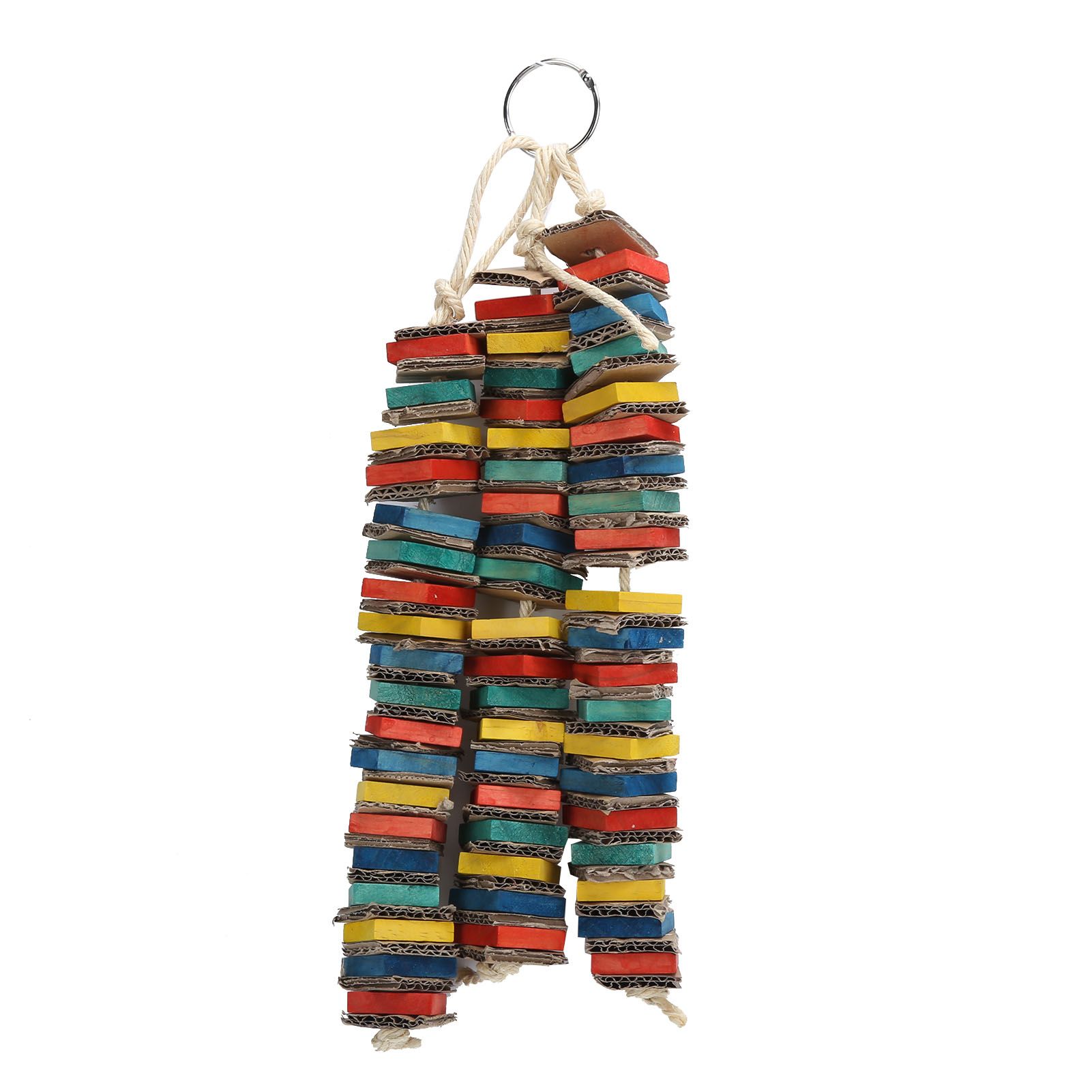 Pet Bird Parrot Chewing Cage Hanging Toys Wooden Bite Play Supplies