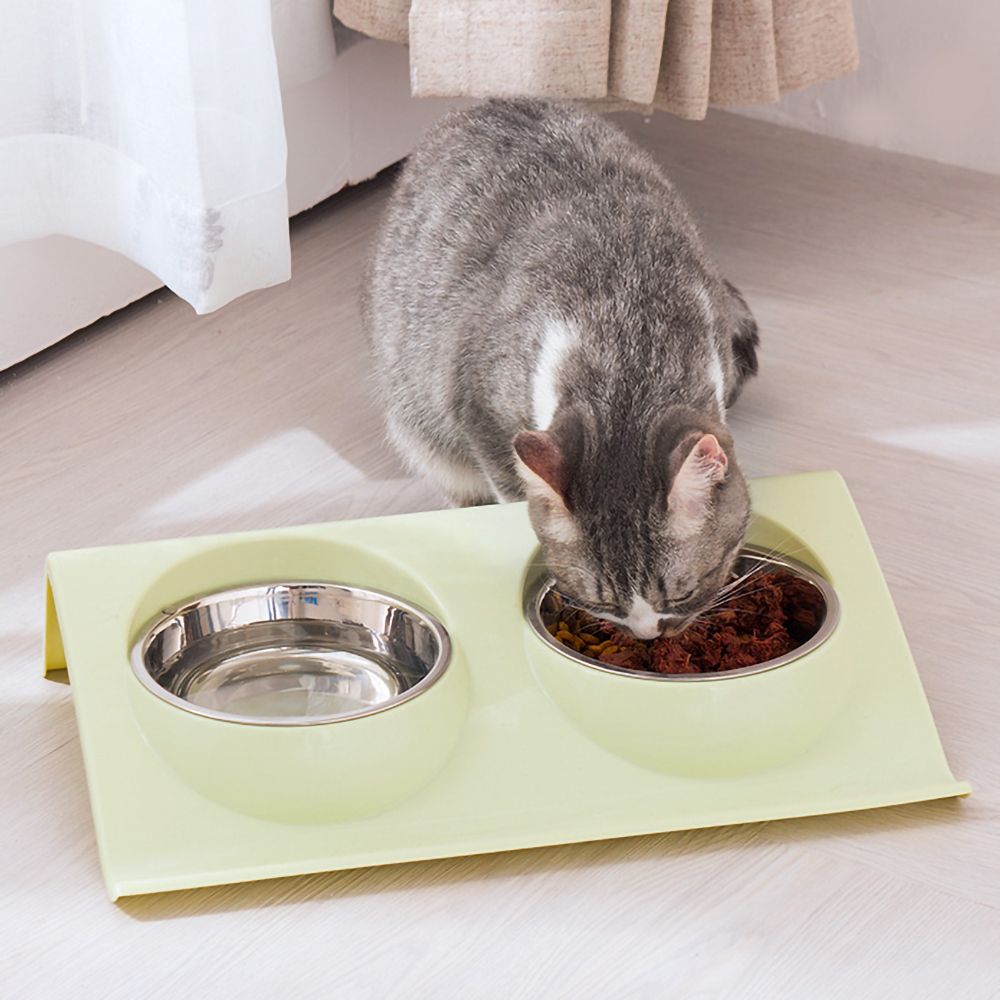 Double Pet Dog Bowl Neck Protection Pet Food Bowl Pet Feeder Bowls Neck Protection Bowl for Dogs