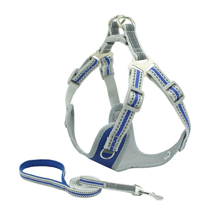 Reflective  Harness Vest And Leash Set Puppy Breathable Mesh Harness No Pull For Small Medium s Pug Pet Supplies