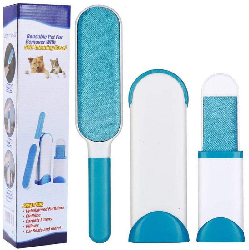KASHUJ Self-Cleaning Base Double-Sided Brush Removes Dog and Cat Hair from Clothes and Furniture Curry Comb for Dog & Cat, Cow, Monkey Basic Comb for Cat, Dog