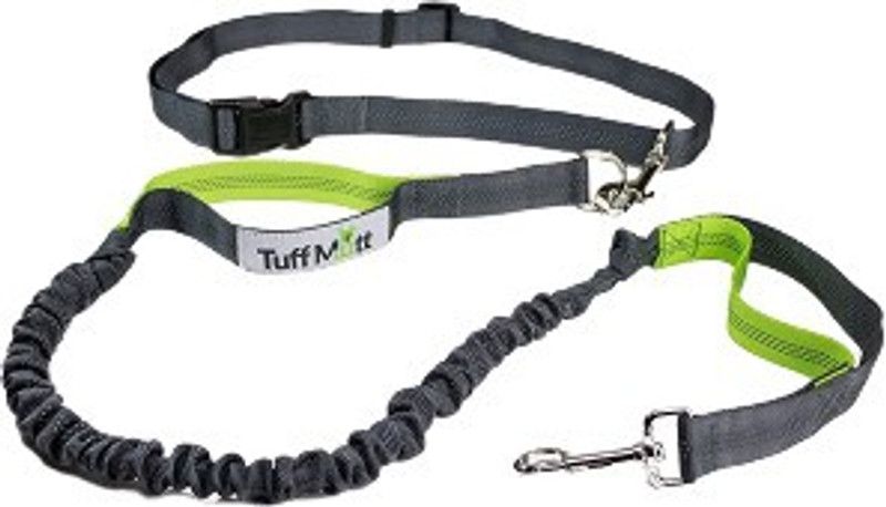 Emily Pets Retractable Hands Free Dog Leash with Dual Bungees for Dogs up to 150lbs, Adjustable Waist Belt, Reflective Stitching Leash for Running Walking Hiking Jogging Biking 208 cm Dog Strap Leash  (Grey)
