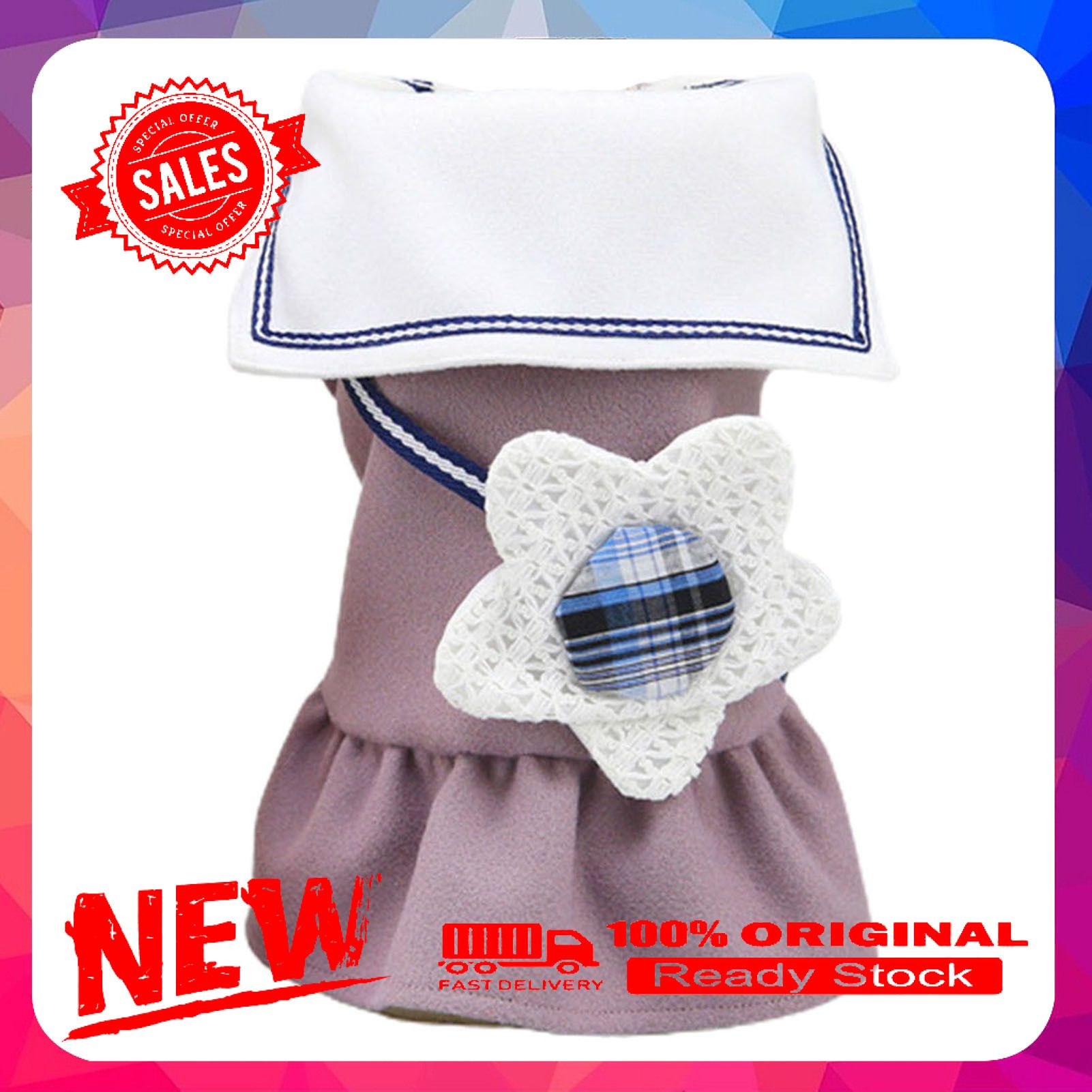 Vist Fox Pet Clothes Flower Decor Dress-up Skin-friendly Cute Pet Dogs Princess Dress for Teddy
