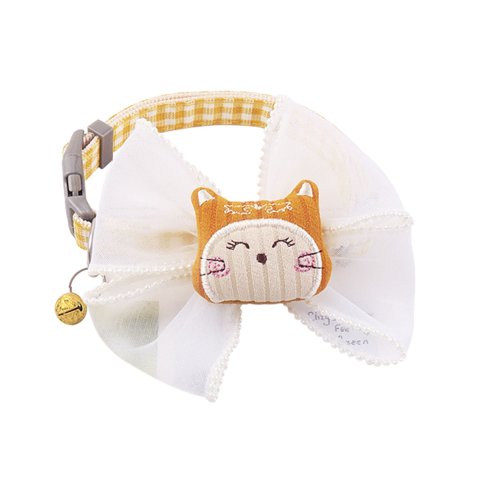 Pet Collar Bib Long-lasting Adjusle Buckle Bow Neck Collar