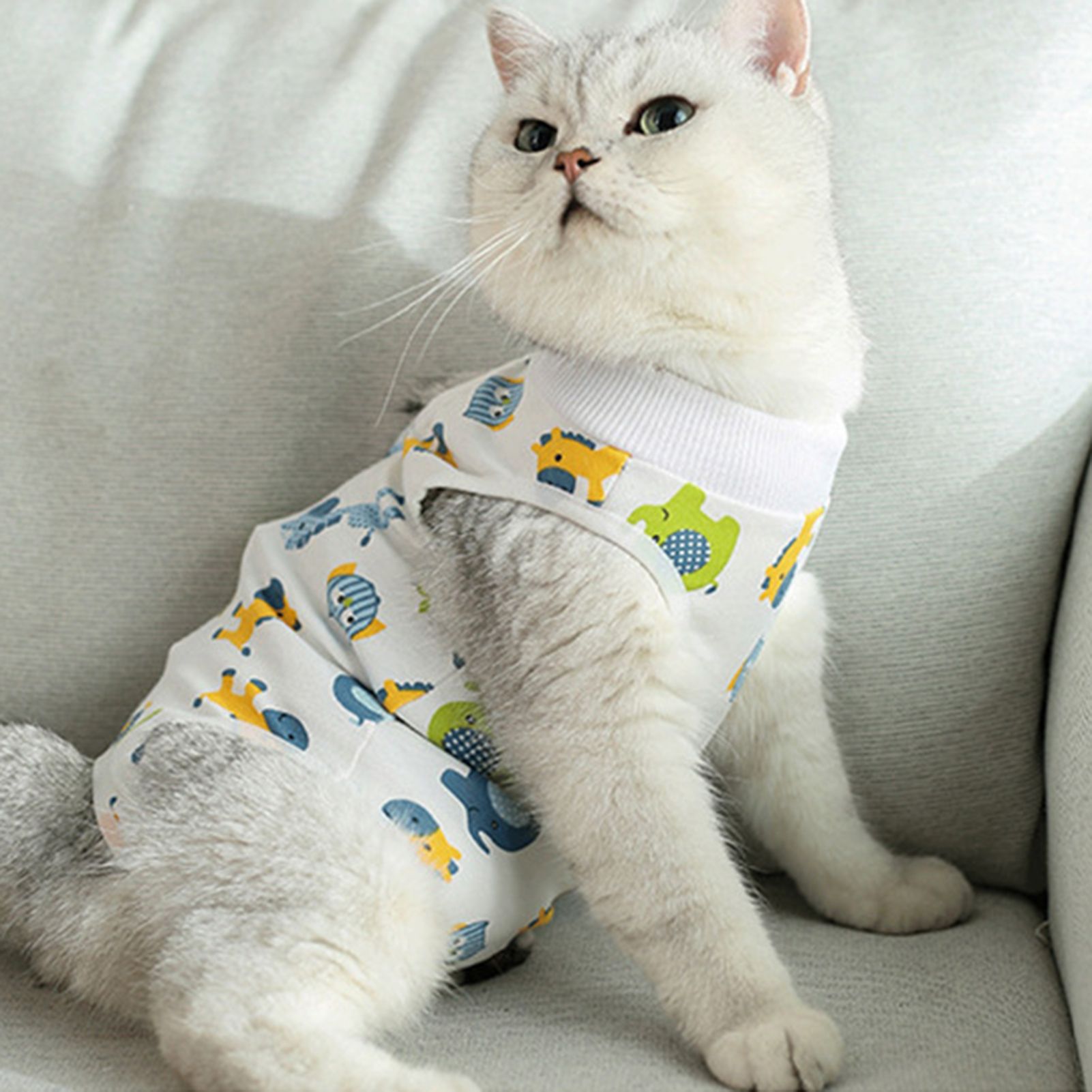 Pet Recovery Suit Comforle Stretchy Breathable Pet Jumpsuit