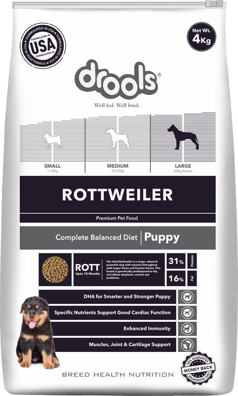 Drools Rottweiler Chicken 4 kg Dry Young Dog Food