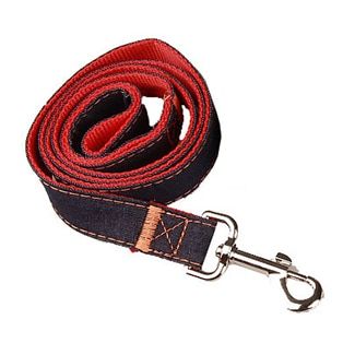 Denim Adjustable Pet  Rope Leash Harness Set And  Collar