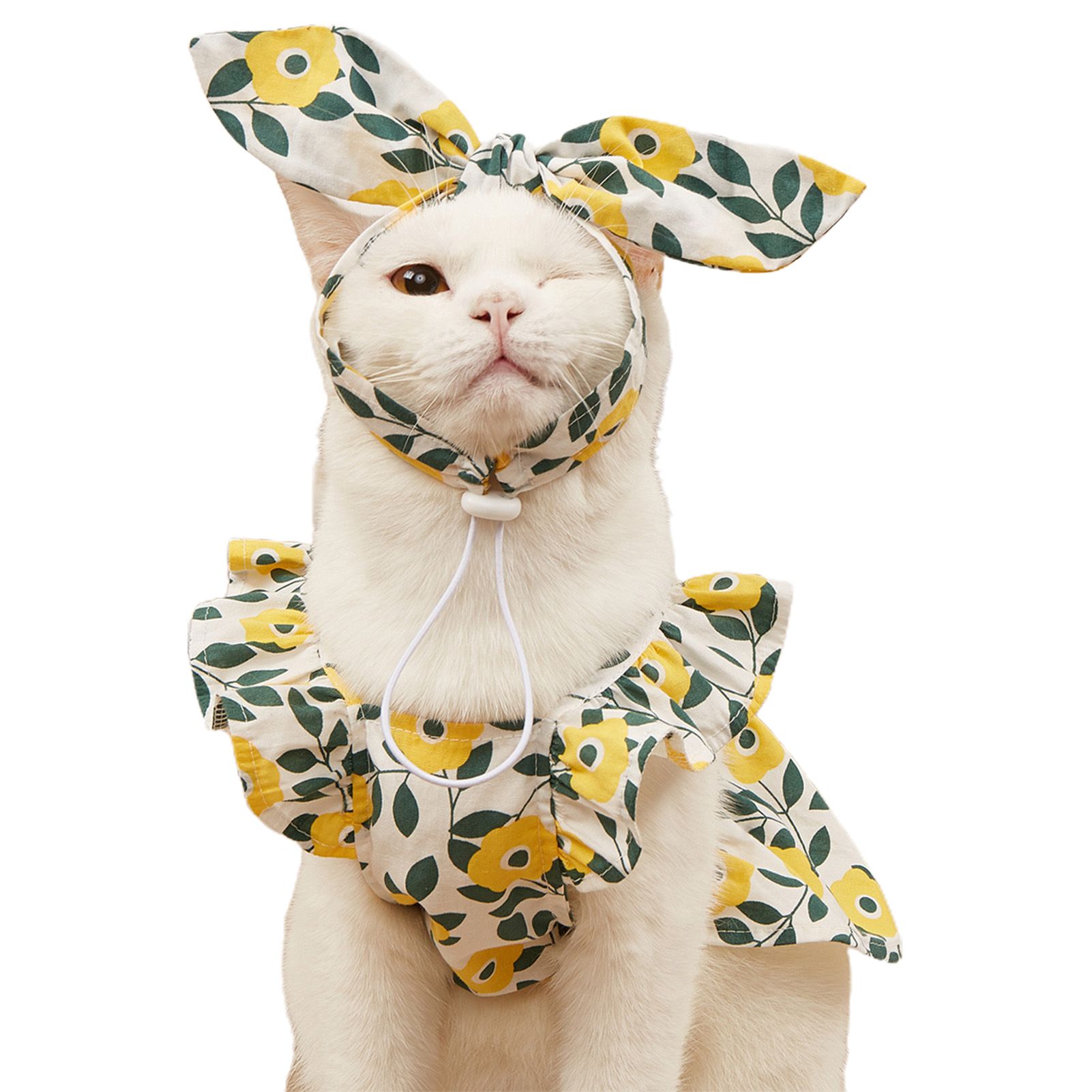 Pet Clothes Eye-catching Flower Printed Charming Pet Clothes
