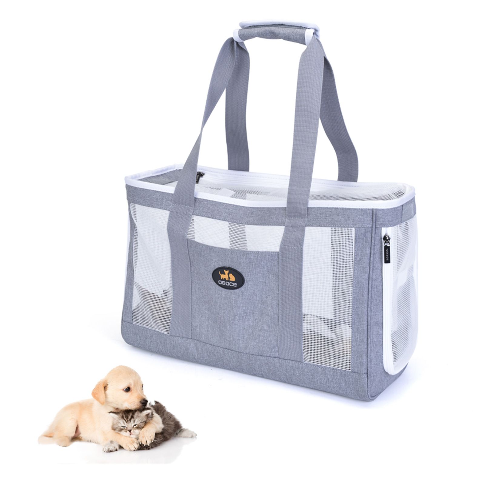 OSOCE Cat Carriers Dog Carrier Portable Pet Carrier Breathable Mesh Carrier Bag for Small Medium Cats Dogs Puppies Collapsible Puppy Carrier