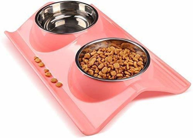 Emily Pets Round Plastic Pet Bowl  (0.5 L Pink)